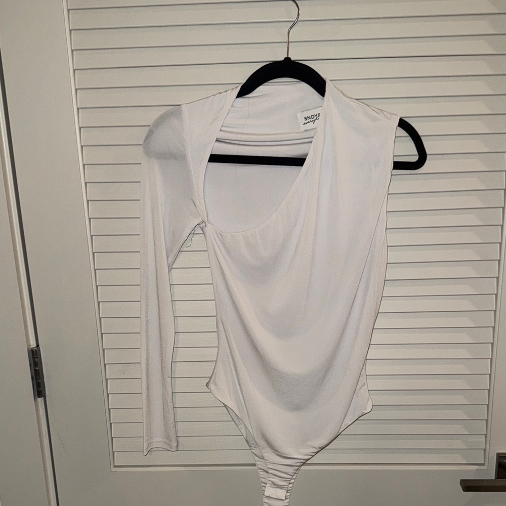 SNDYS revolve White Long Sleeve Bodysuit